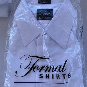Brand new L-7 Formal shirts white tuxedo shirt